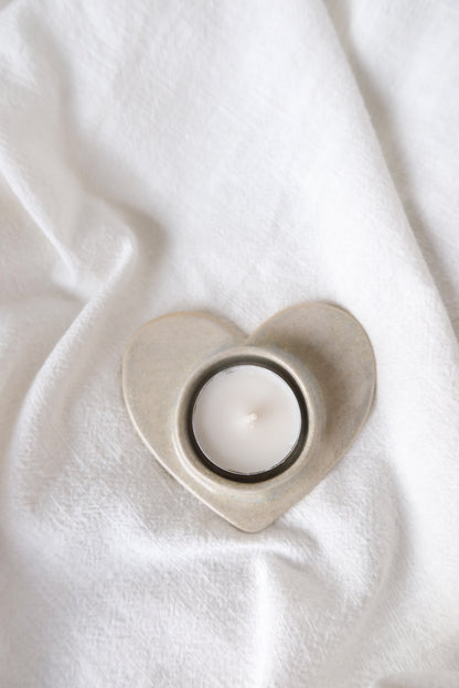 love heart tealight candle holder
