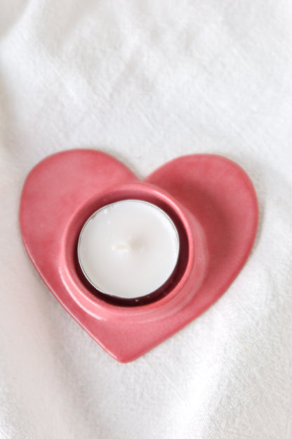 love heart tealight candle holder