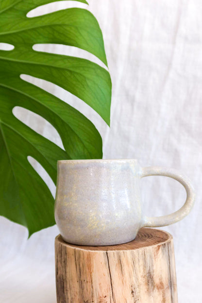 ivory monstera mug